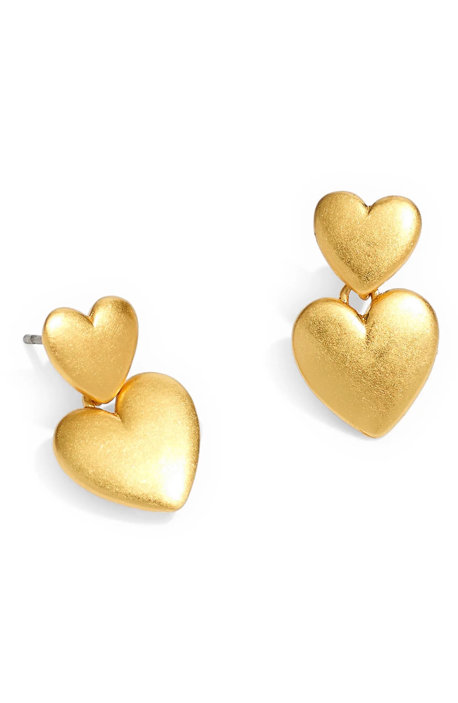 Double Heart Stud EarringsMADEWELL | Nordstrom