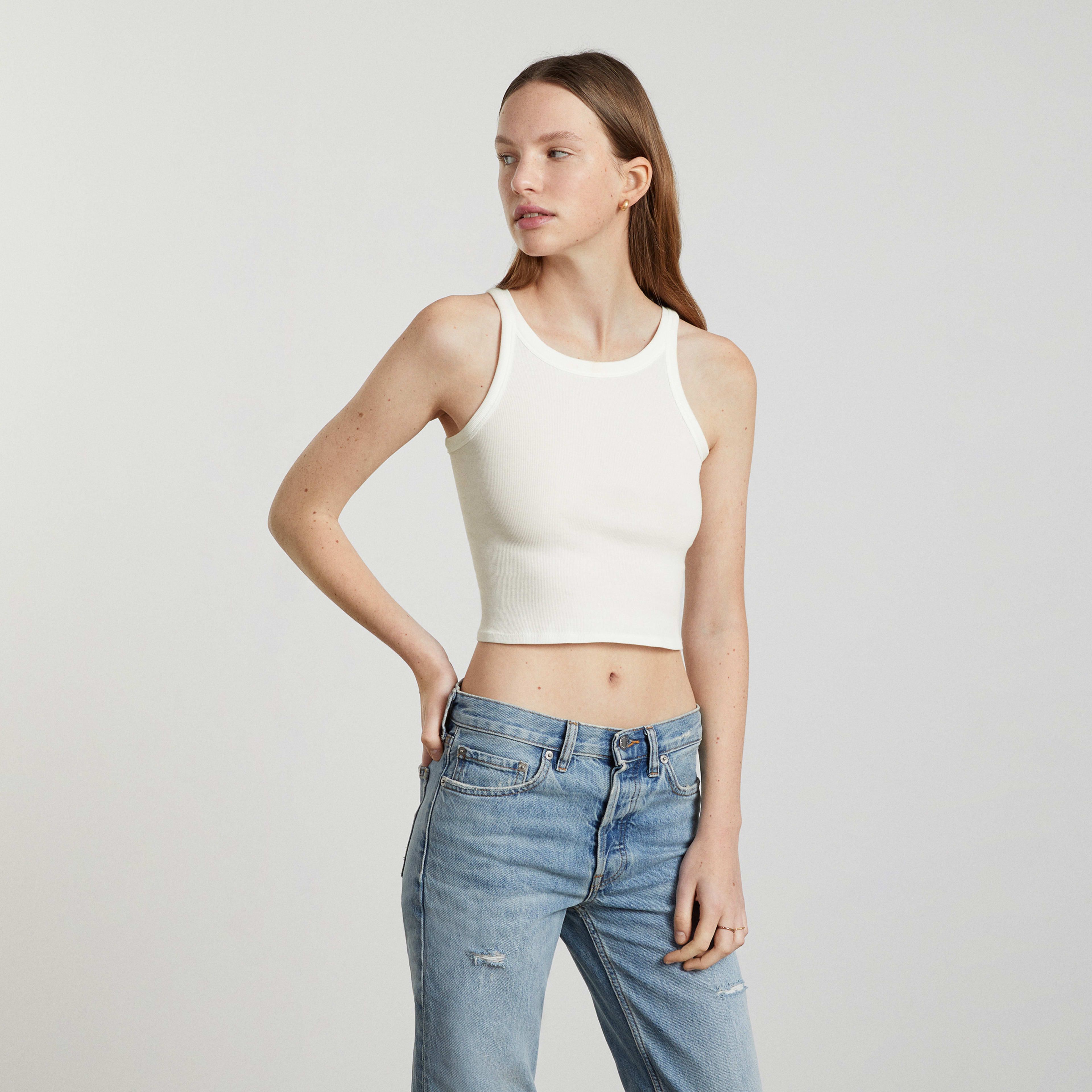 The Pima Micro-Rib Short Tank | Everlane