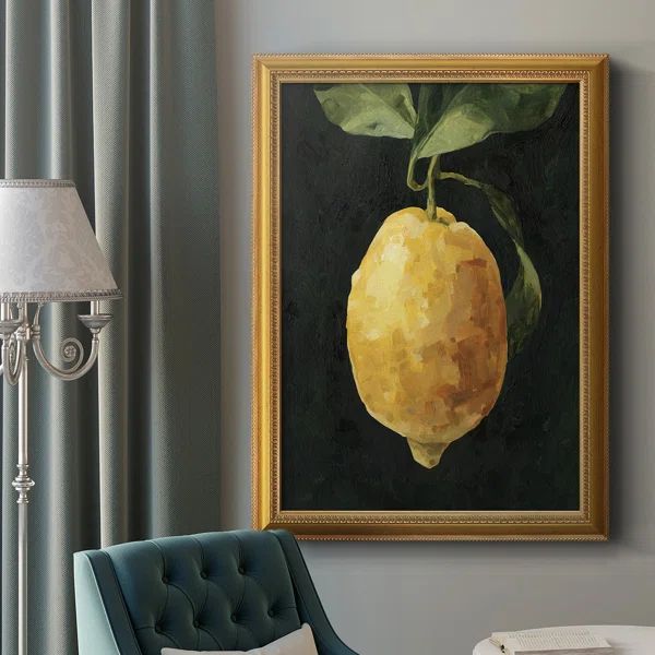 Dark Lemon I - Picture Frame Painting on Canvas | Wayfair North America