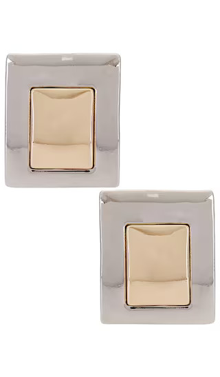 Sloane Stud Earrings in Two Tone | Revolve Clothing (Global)