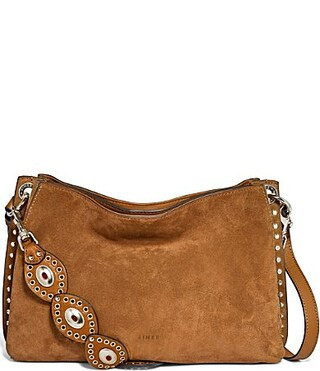 AIMEE Roma Suede Double Entry Crossbody Shoulder Bag - Latte Suede | Dillard's
