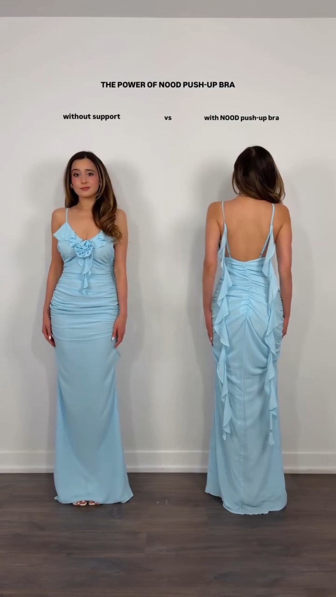 The difference is 🤯 👏 Works under most dresses like off shoulder, backless, or plunge necks and gives the perfect support and lift! Literally a must-have for travel! 

push up bra, wedding guest dresses, spring dress, ootd, fashion hack, ootd, occasion wear, styling tip, style inspo, travel outfit 

#fashionhack #weddingguestdress #outfithacks #ootd #springdresses 

#LTKgrwm #LTKootd #LTKWedding