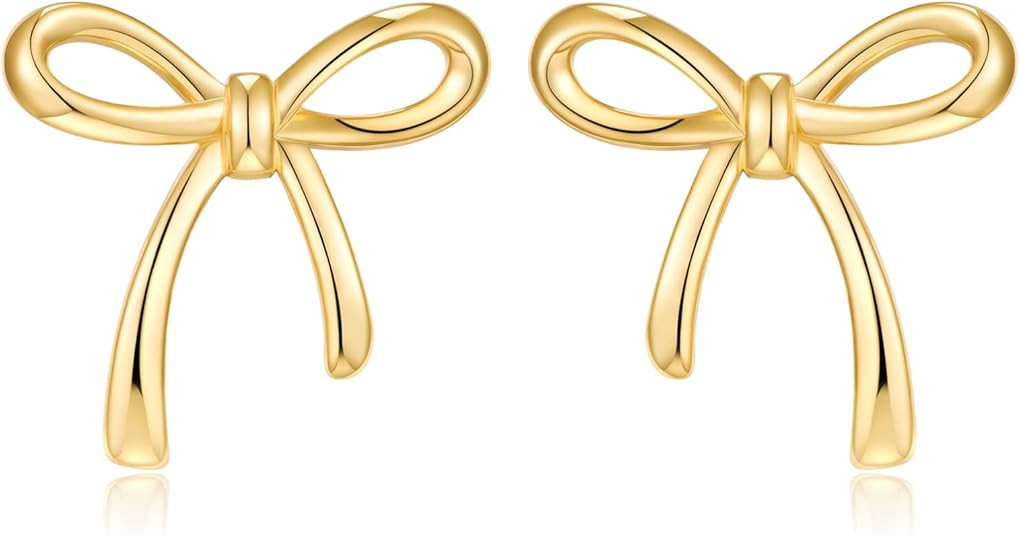 Bow Stud Earrings for Women Holiday Bow Jewelry Simple Earrings | Amazon (US)