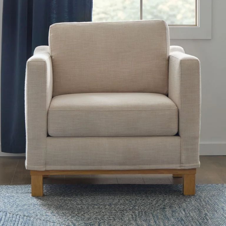 Mayview Wood Base Accent Chair, Oat | Walmart (US)