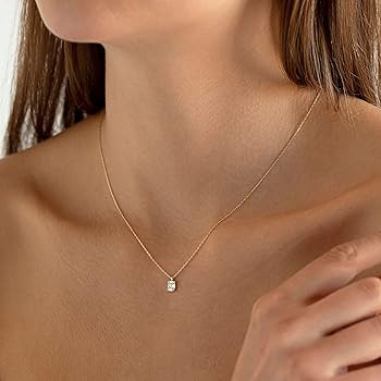 Tewiky Diamond Pendant Necklace for Women， Dainty Gold Layered Necklaces 14k Gold Plated Stacke... | Amazon (US)