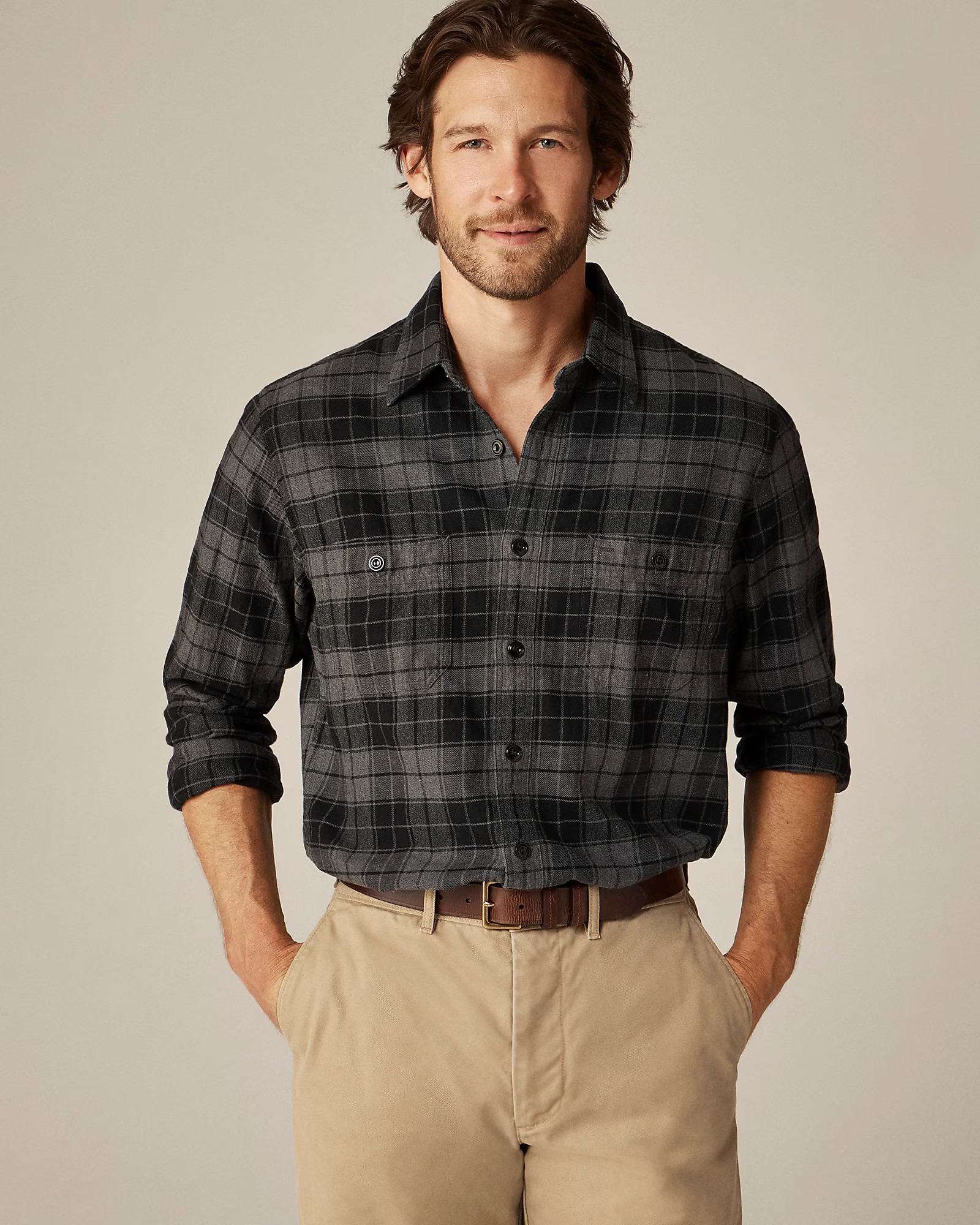 Cotton-hemp blend twill workshirt | J. Crew US