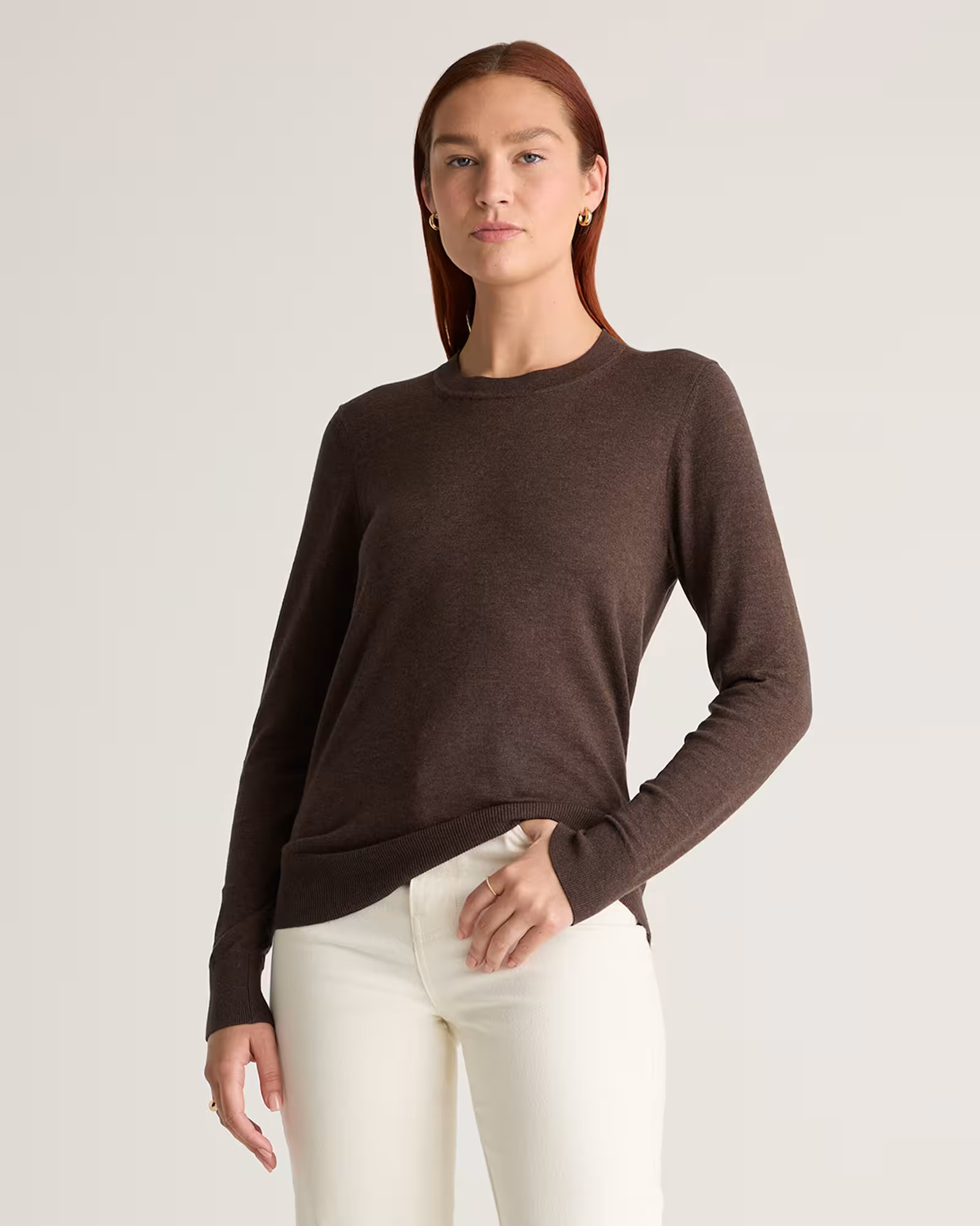 Lightweight Cotton Cashmere Crew Sweater | Quince