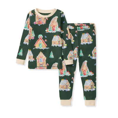 Gingerbread Houses Family Matching Organic Cotton Two-Piece Pajamas | Burt's Bees Baby