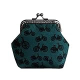 Coin Purse Bike Kisslock Clasp Change Purse Wallet Earbud Pouch | Amazon (US)