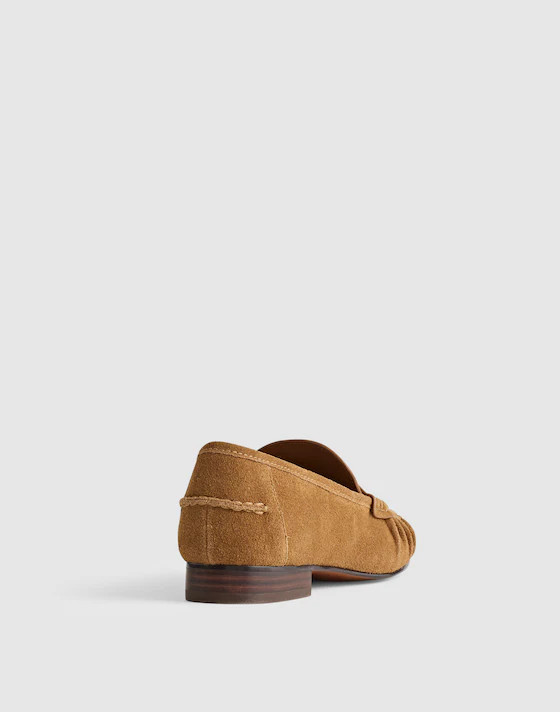 The Ashley Ruched Loafer in Suede | Madewell
