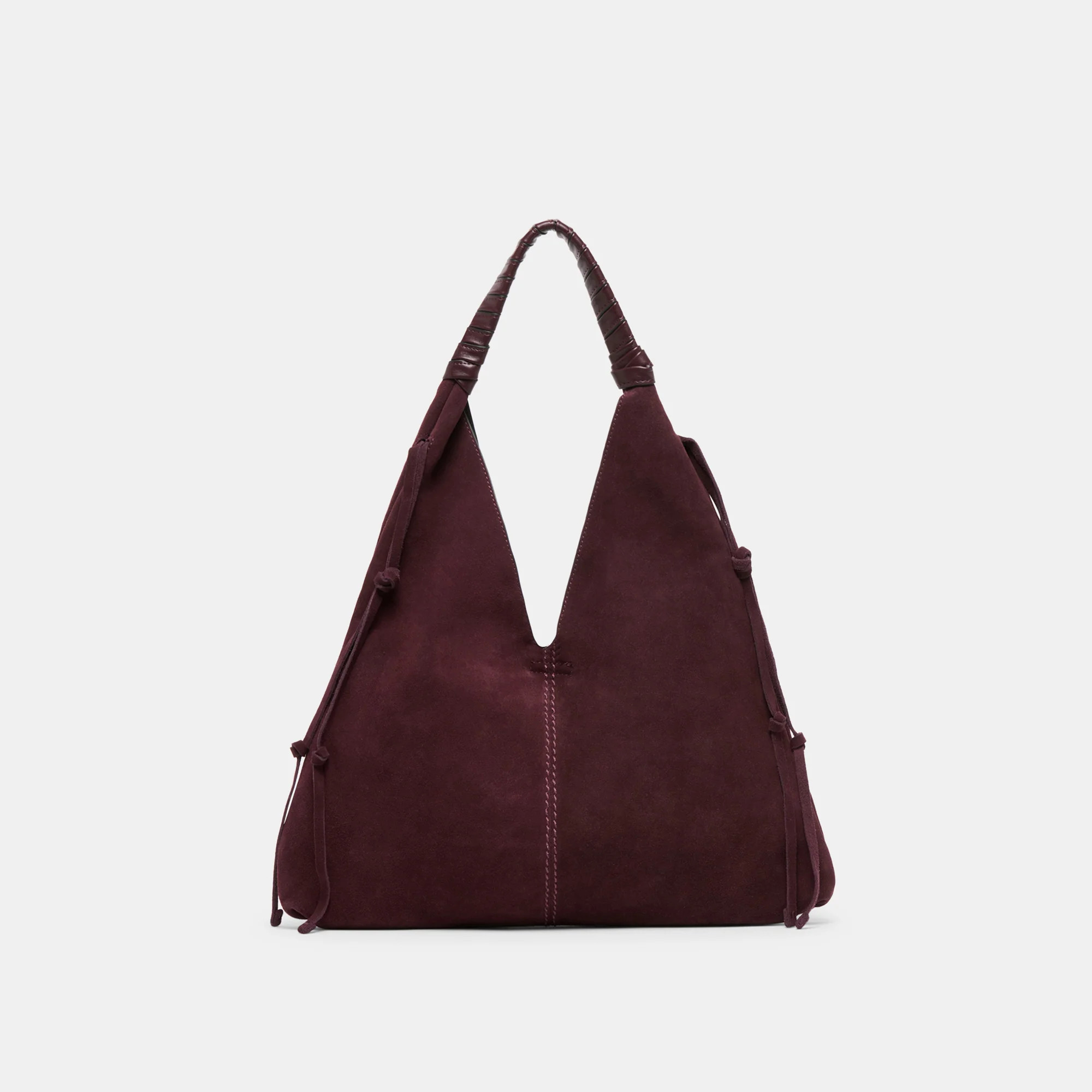 Merrick Tote in Burgundy Suede By Dolce Vita | DolceVita.com