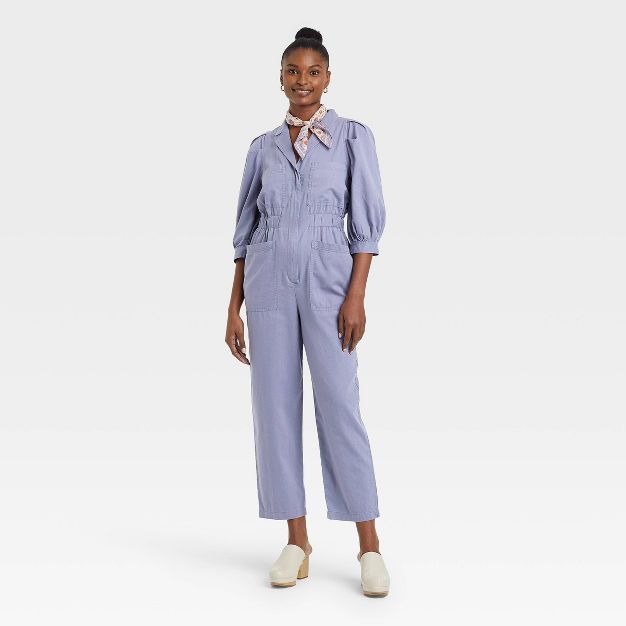 Women's Puff 3/4 Sleeve Boilersuit - Universal Thread™ | Target