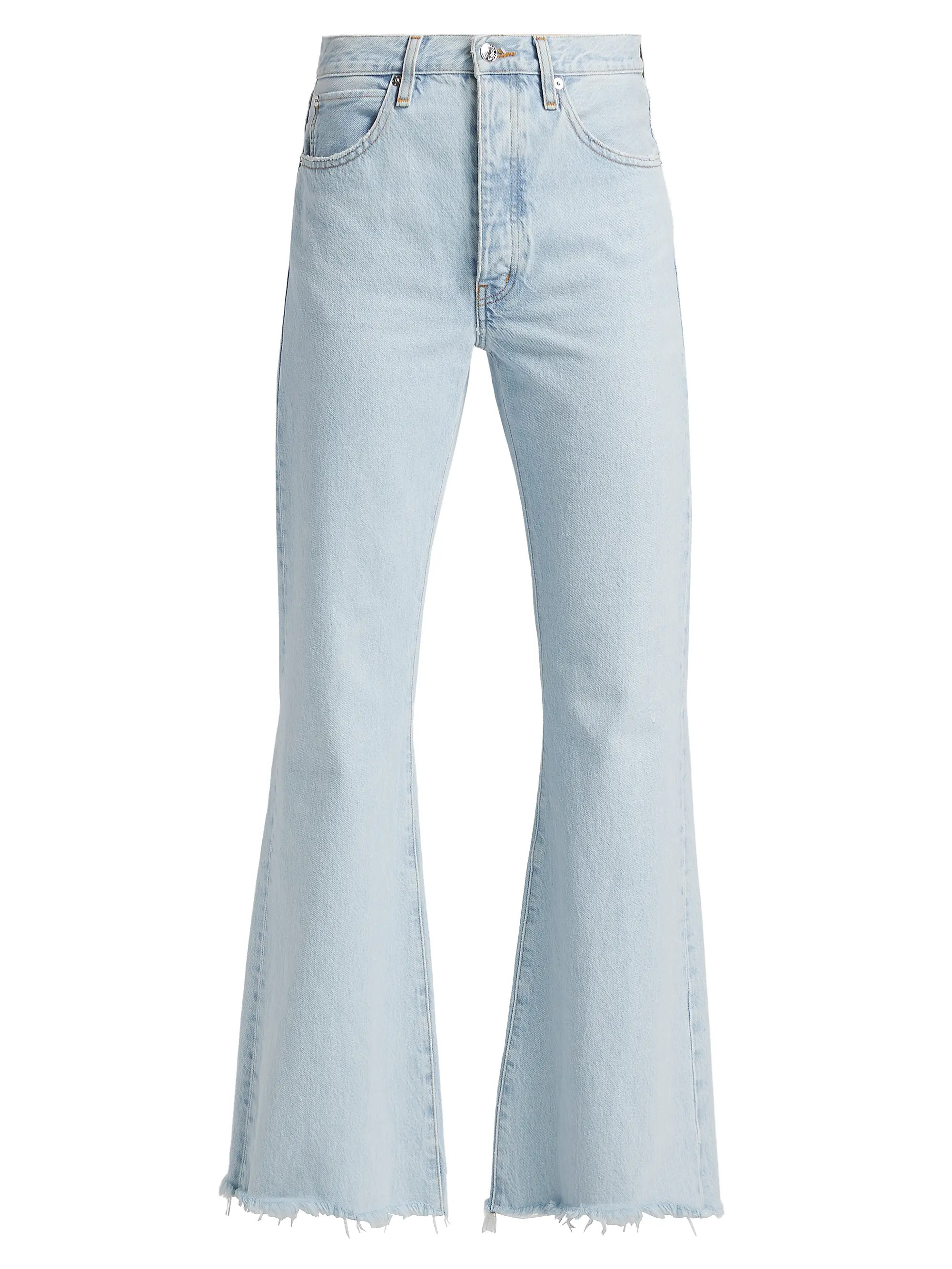 Frame The Lax High-Rise Flared Jeans | Saks Fifth Avenue | Saks Fifth Avenue