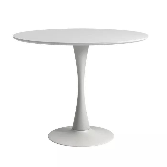 36" Cameron Modern Round Dining Table with Tulip Style Base White - Aeon | Target