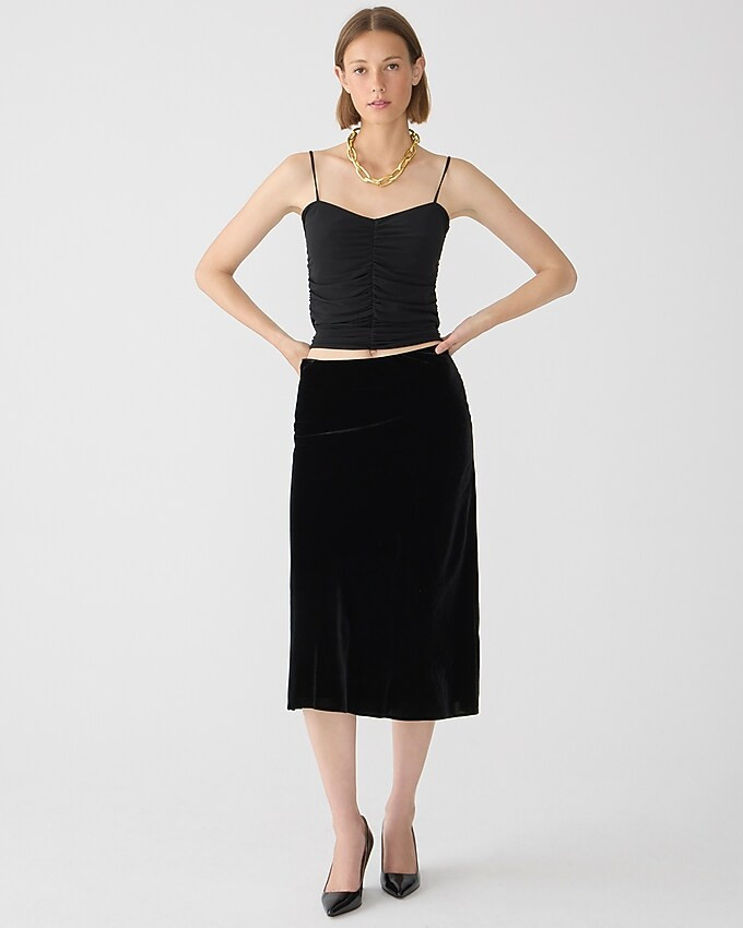 Gwyneth slip skirt in velvet | J. Crew US