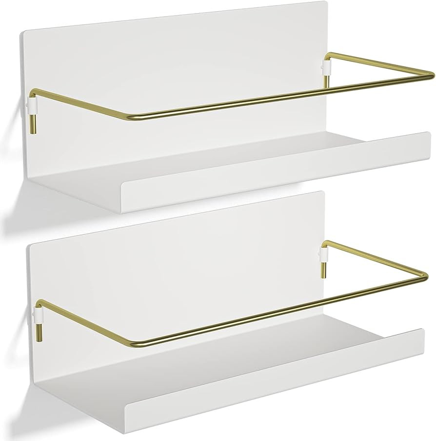 SZQINJI Magnetic Spice Rack Organizer Set of 2, Strong Magnetic Shelf for Refrigerator Space Saving  | Amazon (US)