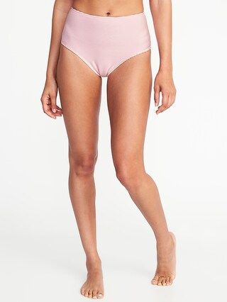 Old Navy Womens Mid-Rise Textured-Stripe Swim Bottoms For Women Light Pink Size L | Old Navy US