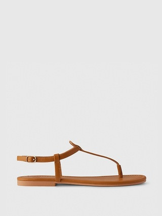 Vegan Leather T-Strap Sandals | Gap (US)