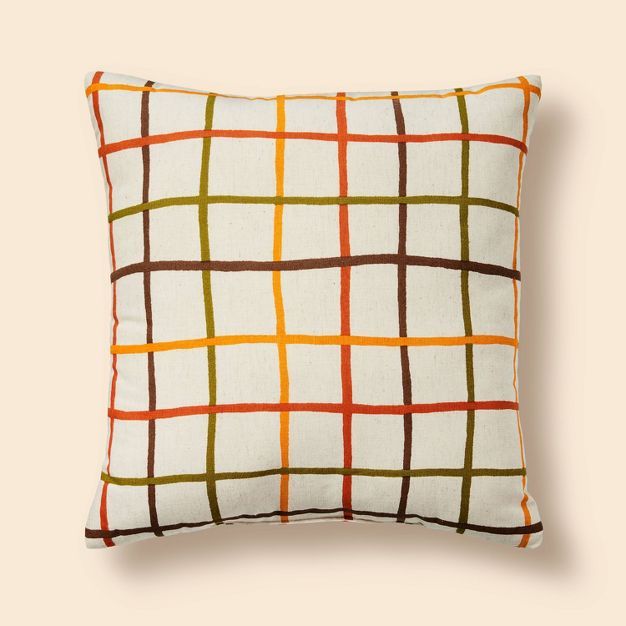 Grid Square Throw Pillow - Spritz™ | Target