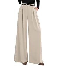 PRETTYGARDEN Womens Fall Wide Leg Trousers 2025 High Elastic Waist Loose Pleated Long Flowy Palaz... | Amazon (US)