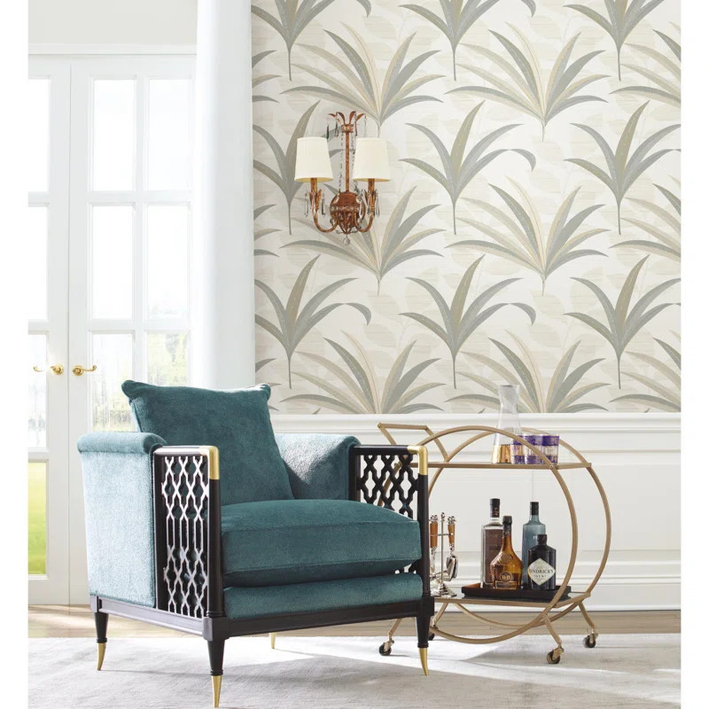 Antonia Vella Palm 27' L x 27" W Wallpaper Roll | Wayfair Professional