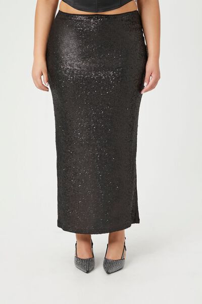 Plus Size Sequin Maxi Skirt | Forever 21 | Forever 21 (US)