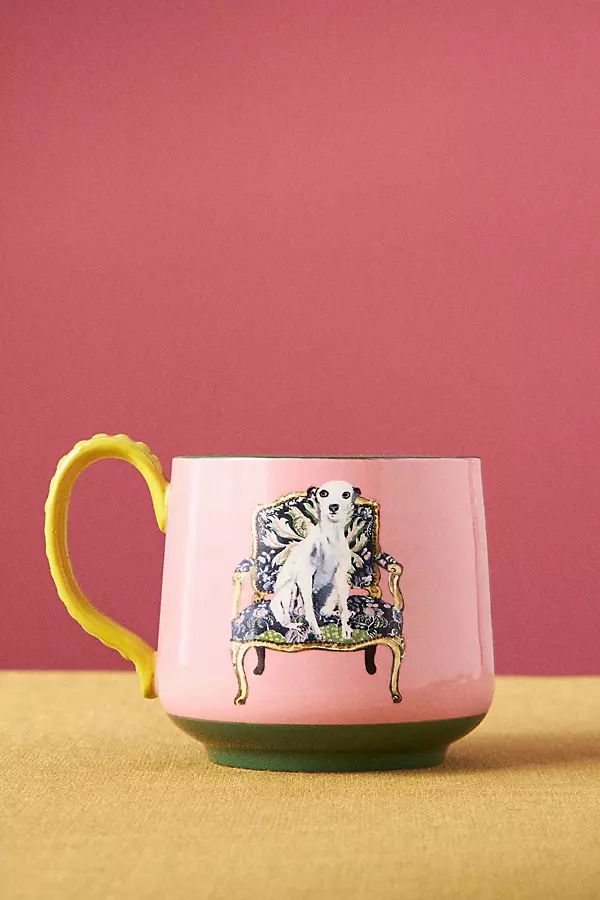 Raphael Balme Hand Painted Mug By Raphael Balme in Pink Size MUG/CUP | Anthropologie (US)