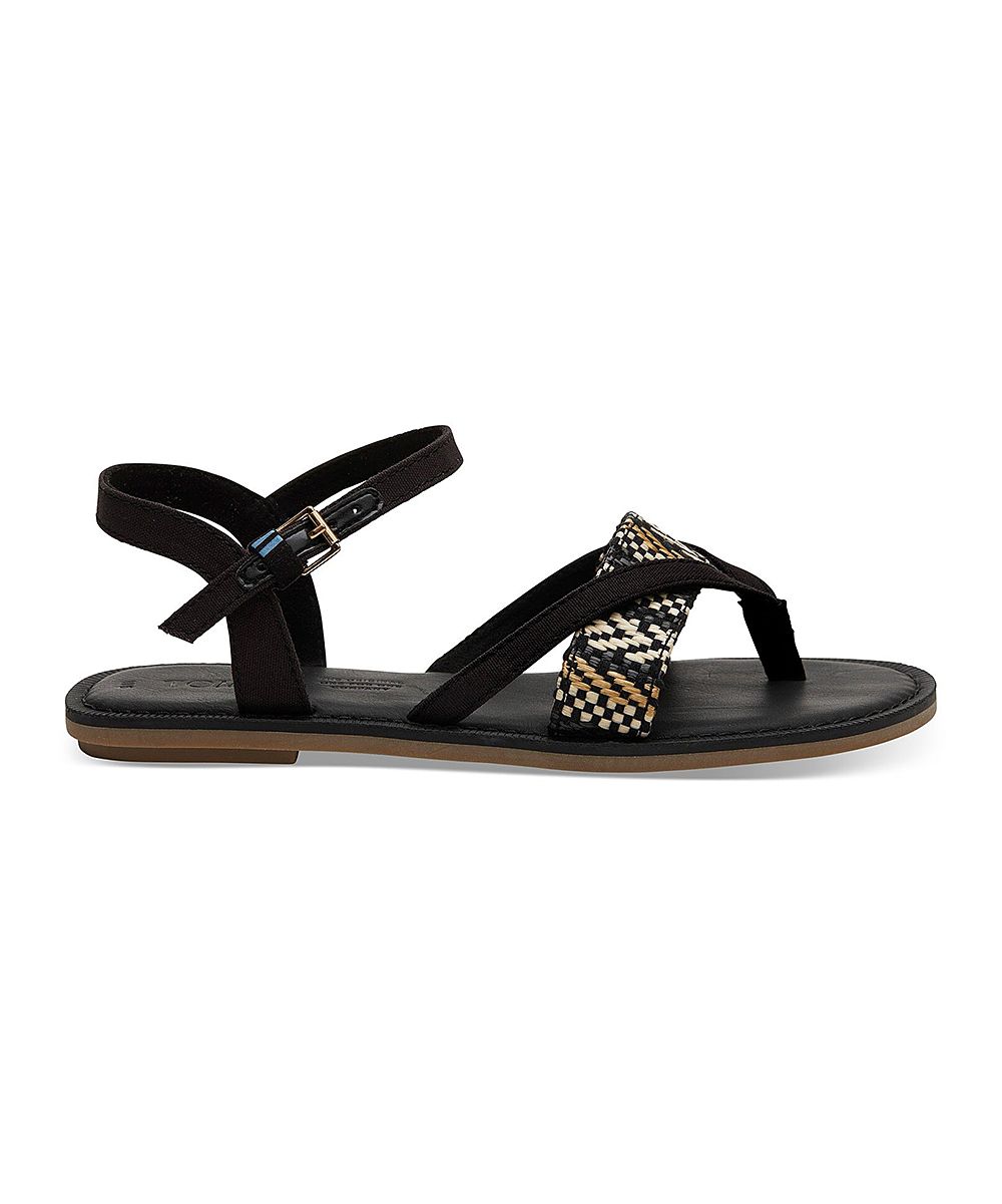 TOMS Women's Sandals - Black Geometric Lexie Canvas Gladiator Sandal - Women | Zulily