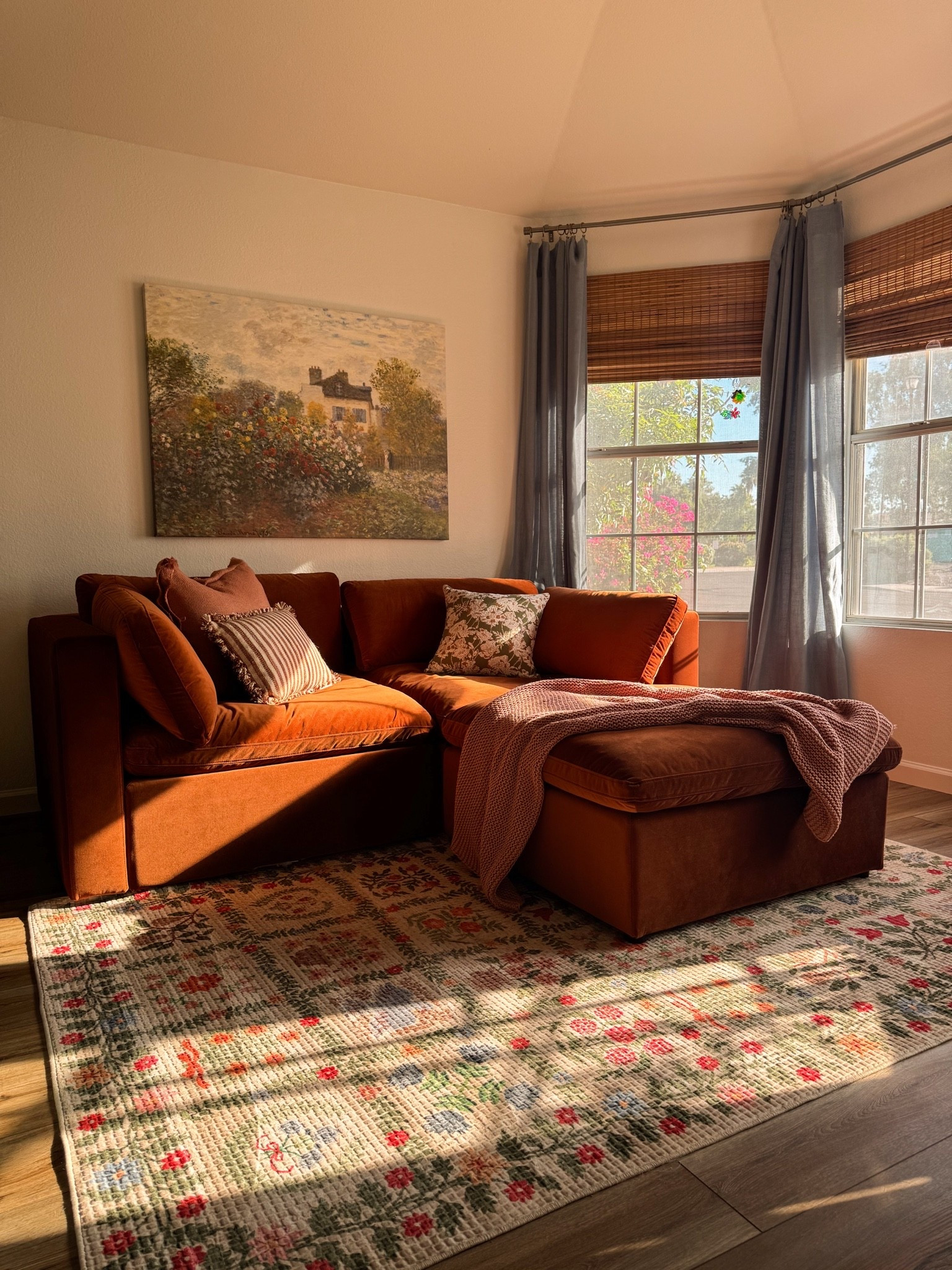living room decor. red rust velvet couch. bold color couches. whimsical home decor. whimsical living room decor.

#LTKSeasonal #LTKHome #LTKdayinmylife