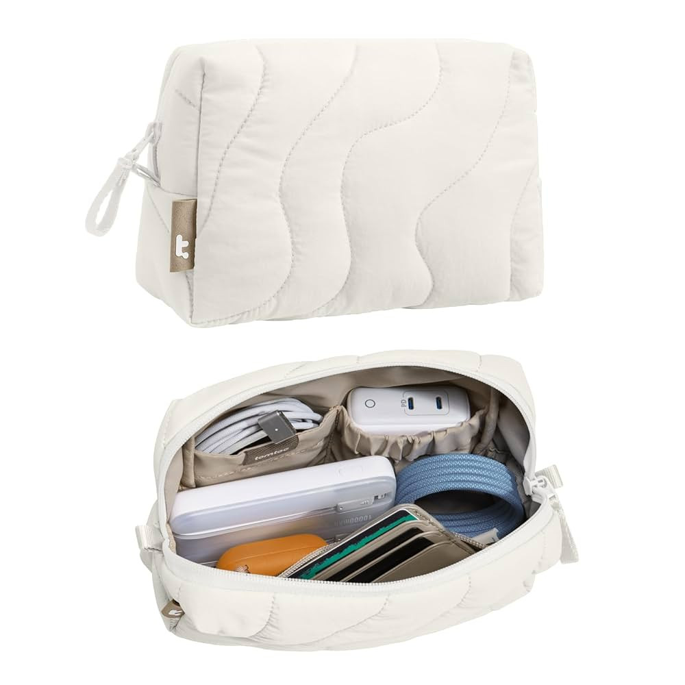 tomtoc Electronics Organizer Travel Case, Soft Puffy Organizer Bag Birthday Christmas Gifts Trave... | Amazon (US)