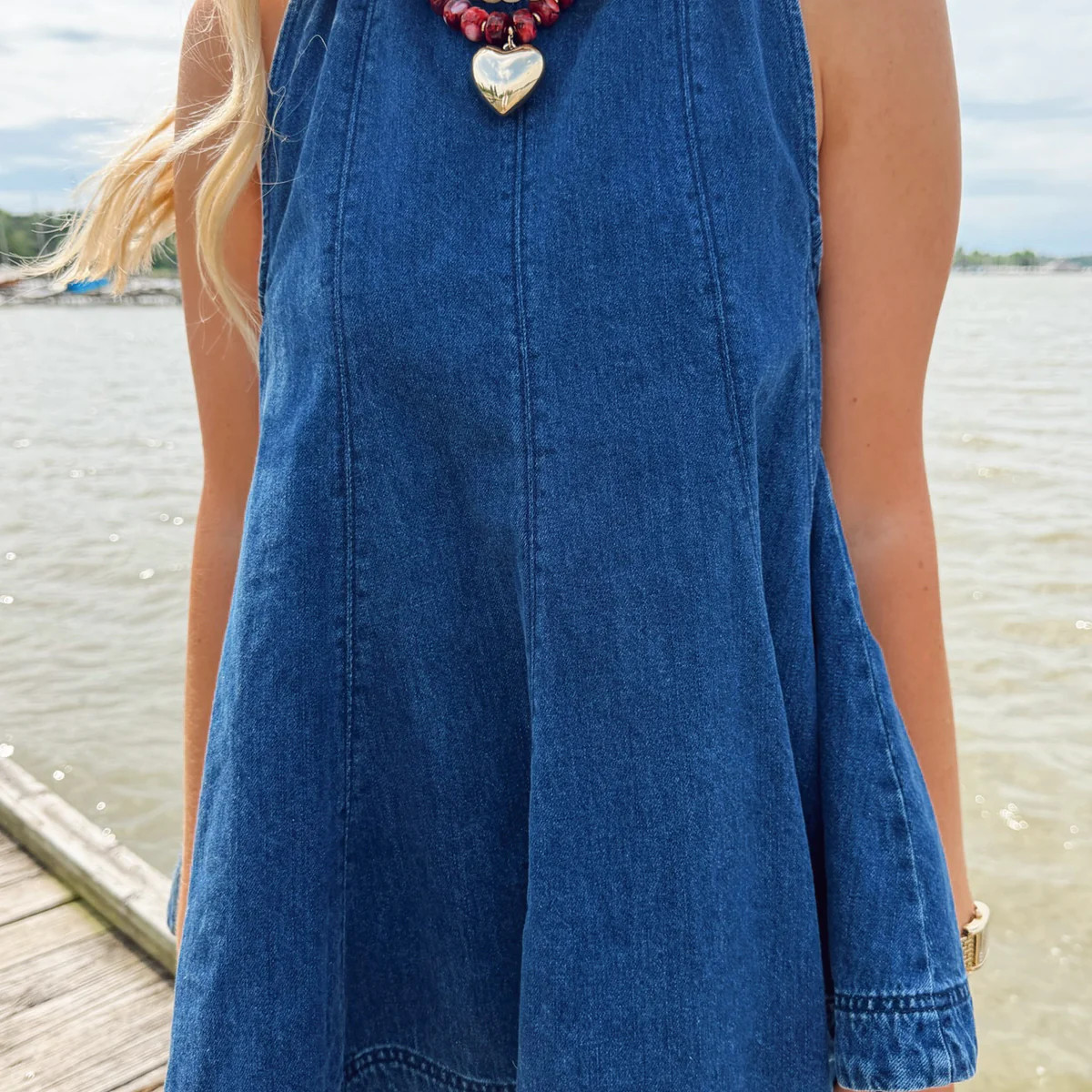 It Girl Denim Top - Dark Wash | The Impeccable Pig