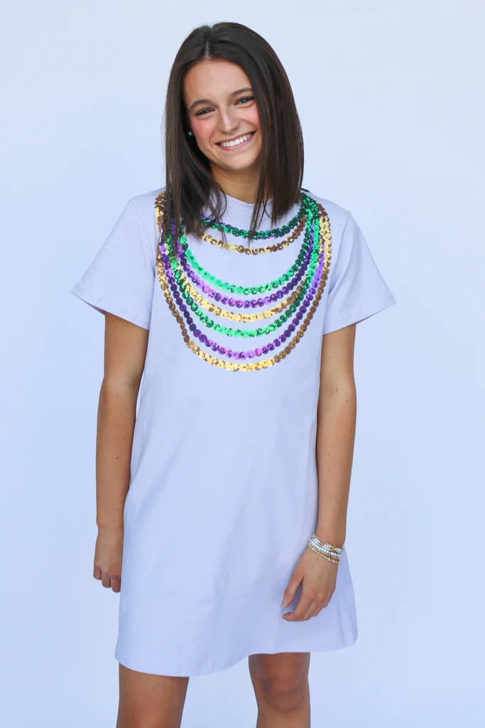 Beads Lavender Dress | Belle Cher