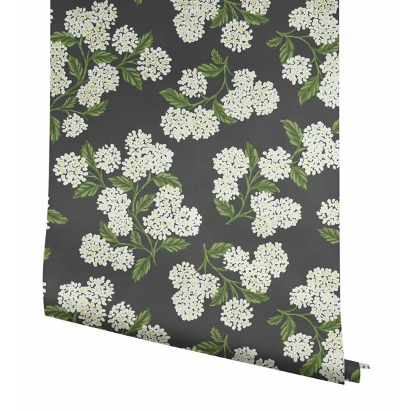 Hydrangea 27' x 27" Wallpaper Roll | Wayfair North America