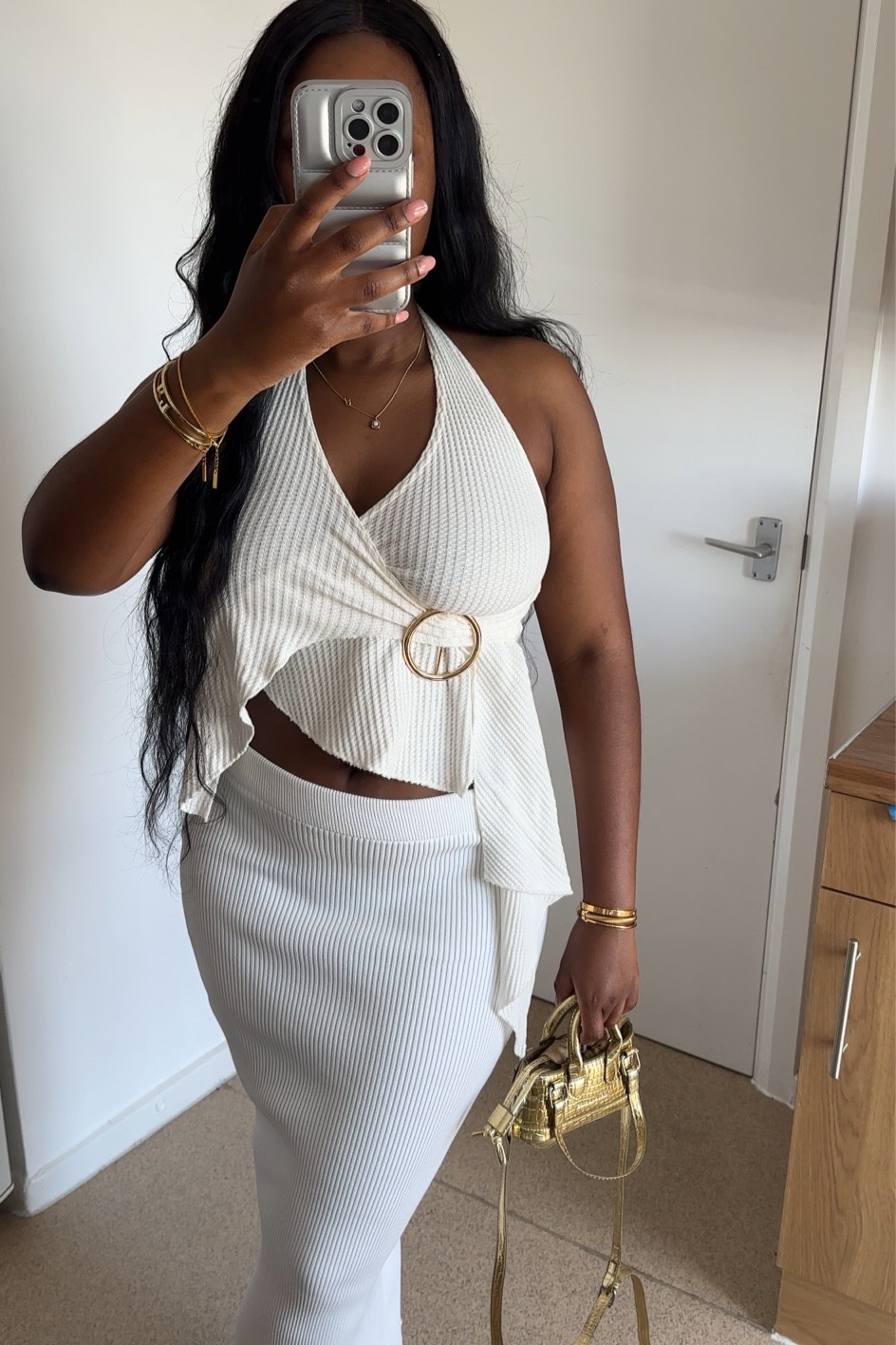 Brunch outfit

White maxi skirt outfit, gold mini bag, white halter neck top, girls night out outfit, club outfit, festival outfit idea, all white outfit, summer outfit 

#LTKitbag #LTKstyletip #LTKSeasonal
