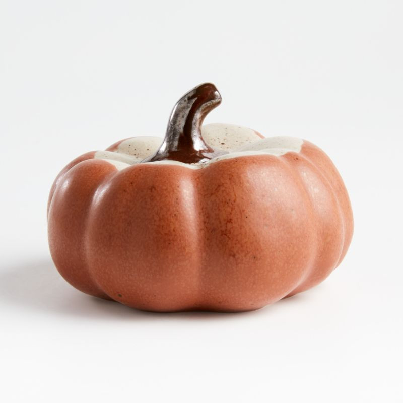 Ceramic Small Two-Tone Pumpkin + Reviews | Crate and Barrel | Crate & Barrel