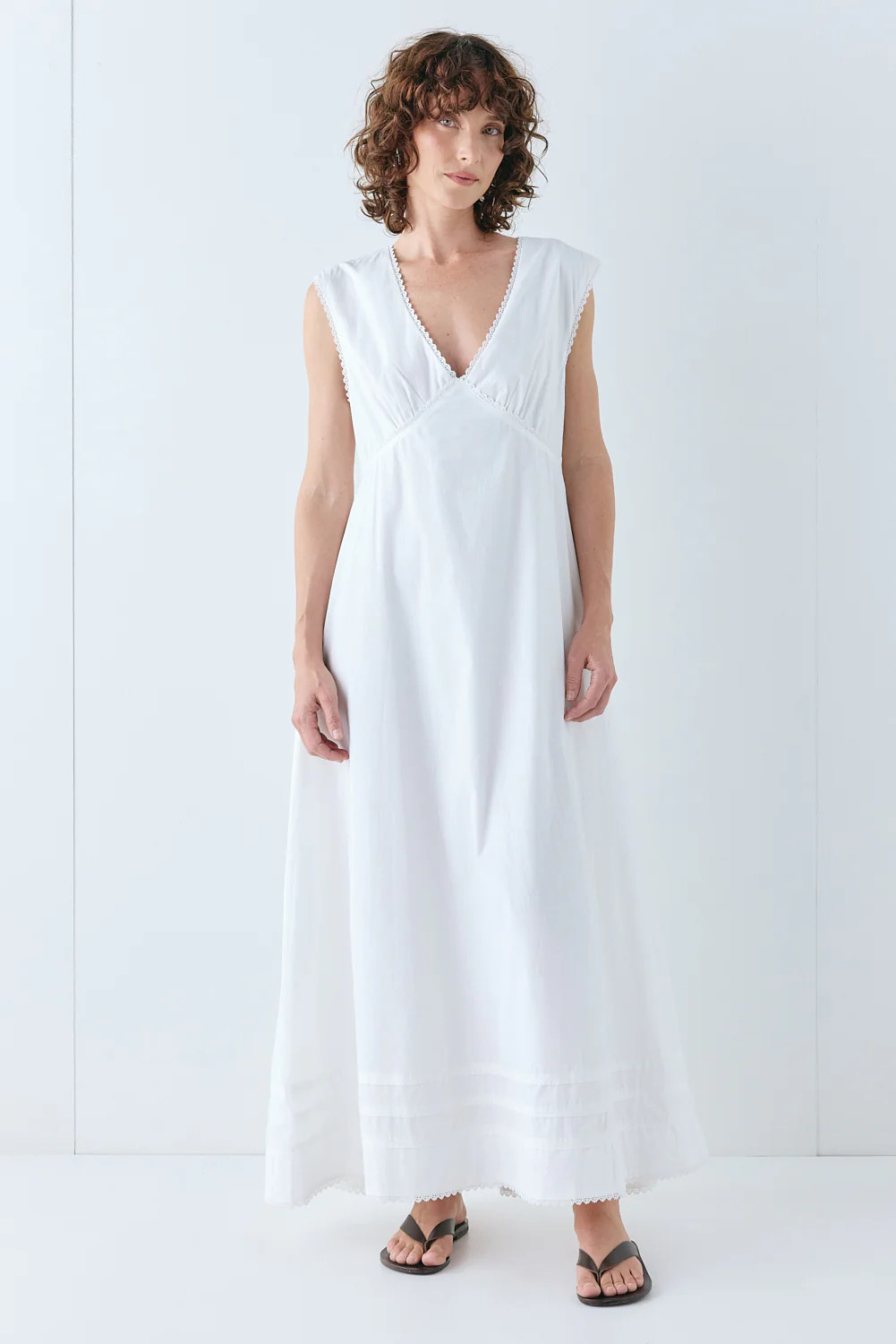 Eloise Maxi Dress White | VRG Grl