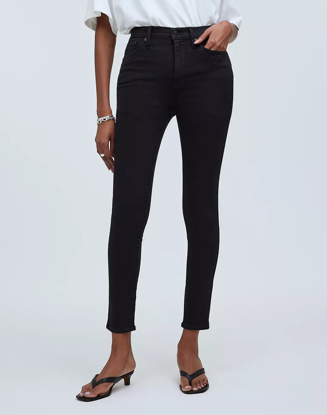 10" High-Rise Skinny Jeans in Black Frost | Madewell