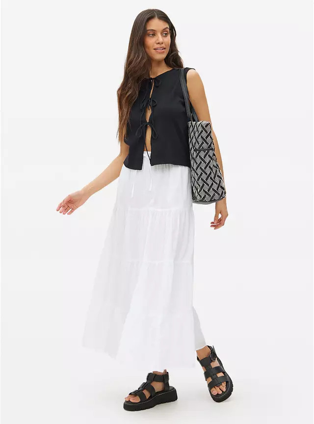 White Maxi Boho Full Skirt 14 | Tu Clothing