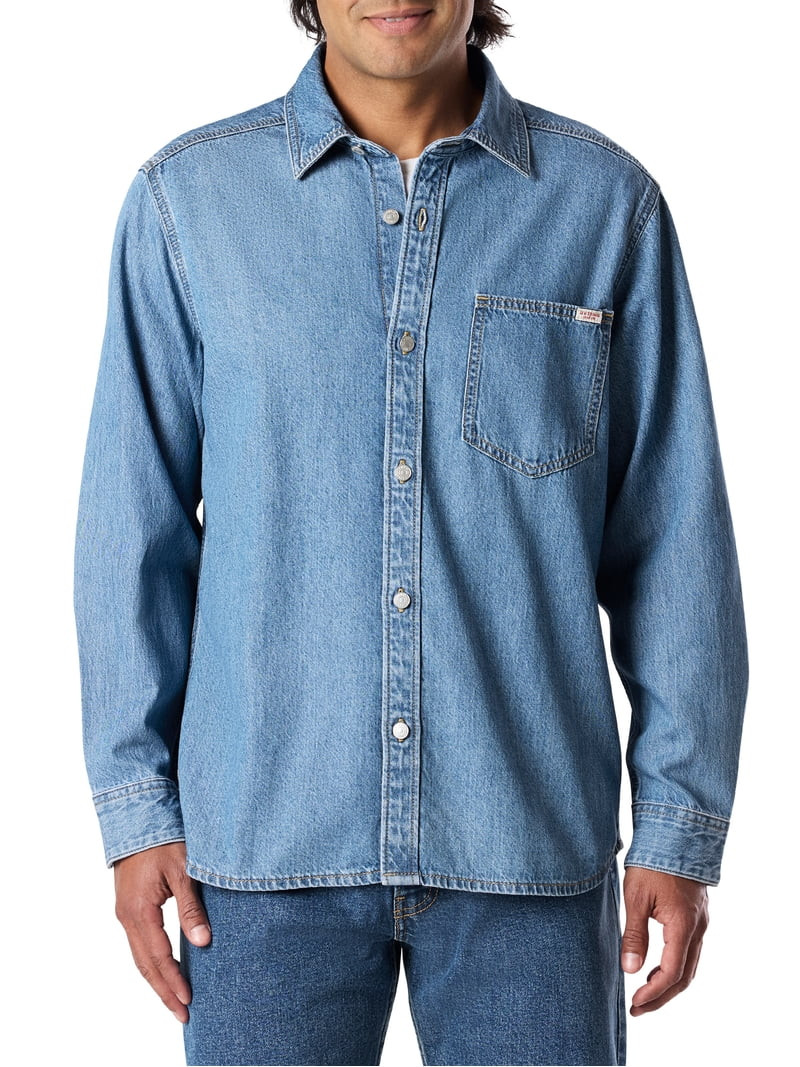 Levi Strauss Signature Men's and Big and Tall Original Denim Shirt, S-2XL | Walmart (US)