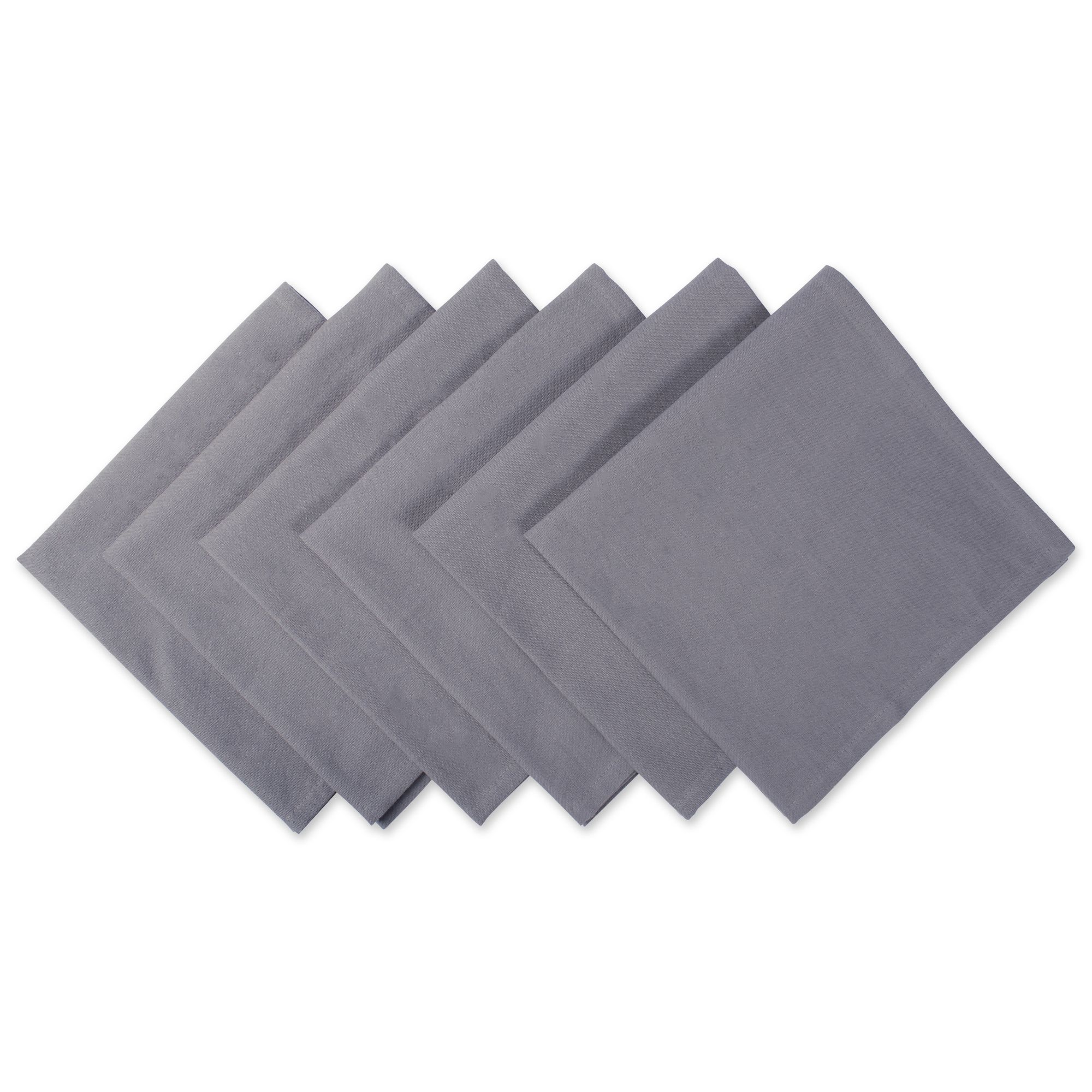DII Gray Kitchen Napkin (Set of 6), 20 x 20", 100% Cotton | Walmart (US)
