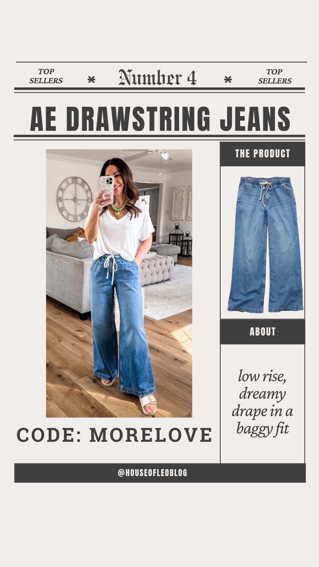 Code MORELOVE. Small T-shirt. Wide leg jeans Xs short. Baggy jeans, drawstring jeans.

#LTKOver40 #LTKSaleAlert #LTKPetite