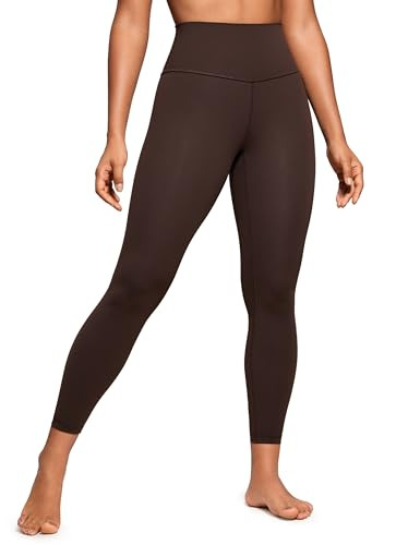 CRZ YOGA Womens Brushed Naked Feeling Workout Leggings 25" - High Waisted Gym Compression Tummy Control Yoga Pants Hot Fudge Brown XX-Small | Amazon (US)