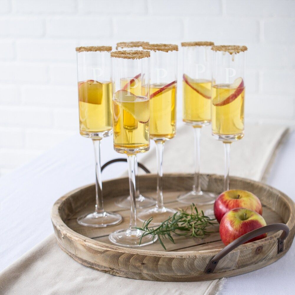 Personalized Contemporary Champagne Flutes (Set of 4) (F) | Bed Bath & Beyond