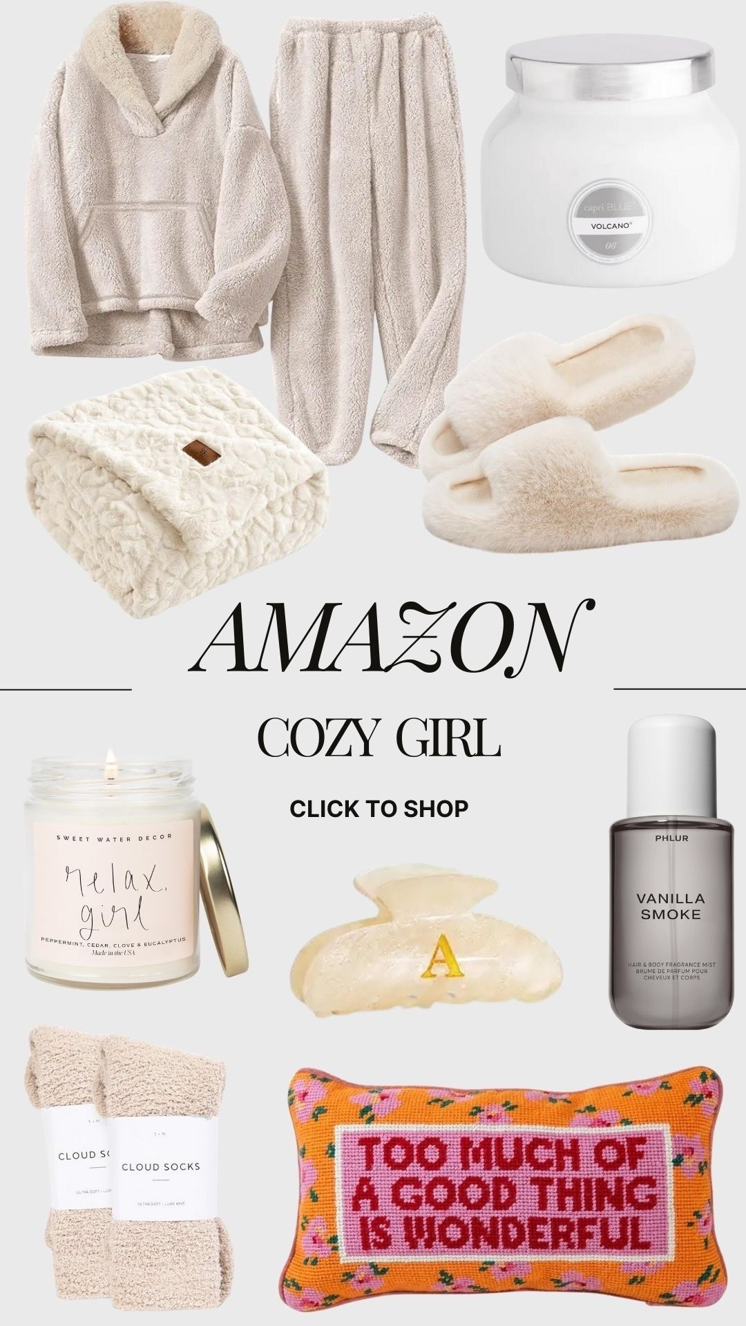 🧸 Amazon cozy girl 🧸
Soft sets, beauty products, and everyday staples for the ultimate cozy vibe 🤍
#amazongirlaesthetic #cozygirl #loungewearlove #athleisurevibes #ltkstyle #amazonfashion #amazonhome #cozynightin

#LTKselfcare #LTKHome