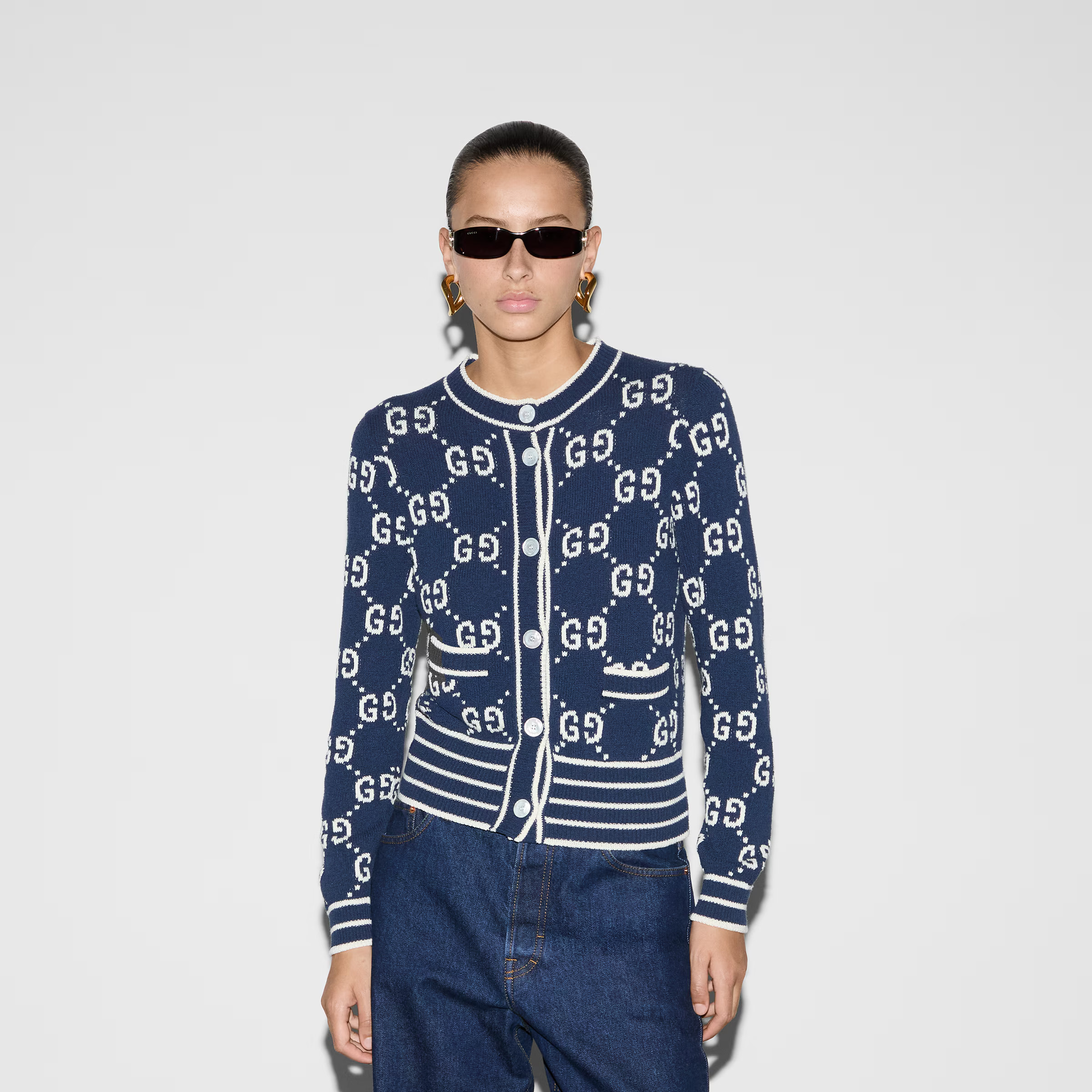 Gucci GG cotton jacquard cardigan | Gucci (US)