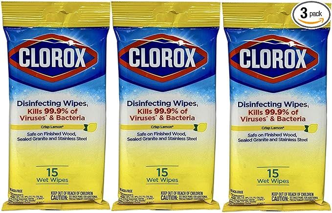 Clorox Disinfecting Wipes, Citrus Blend, 15 count - Pack of 3 | Amazon (US)
