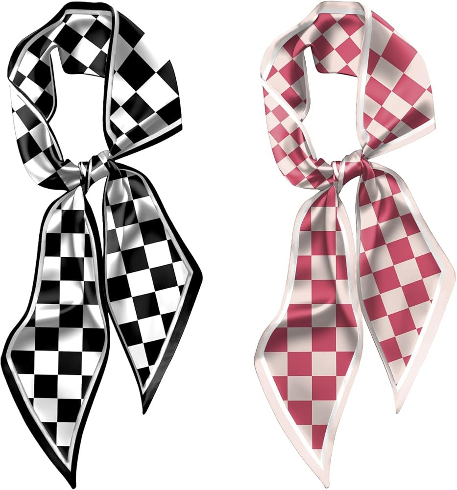 BHAHB 2PCS Hair Head Scarf Silk Feeling Long Satin Neck Satin Scarves for Handbag Cute Decoration... | Amazon (CA)
