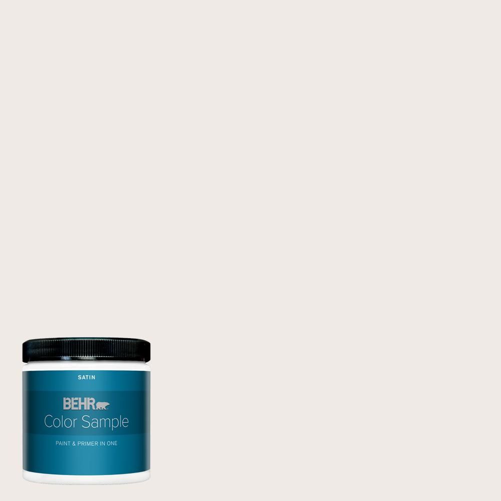 BEHR PREMIUM PLUS 8 oz. #790A-1 White Dogwood Satin Enamel Interior Paint and Primer in One Sample | The Home Depot