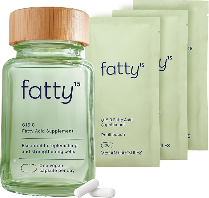 Fatty15 C15:0 Pentadecanoic Acid Supplement The Longevity Nutrient - 90 Vegan Capsules - 3x Cellu... | Amazon (US)