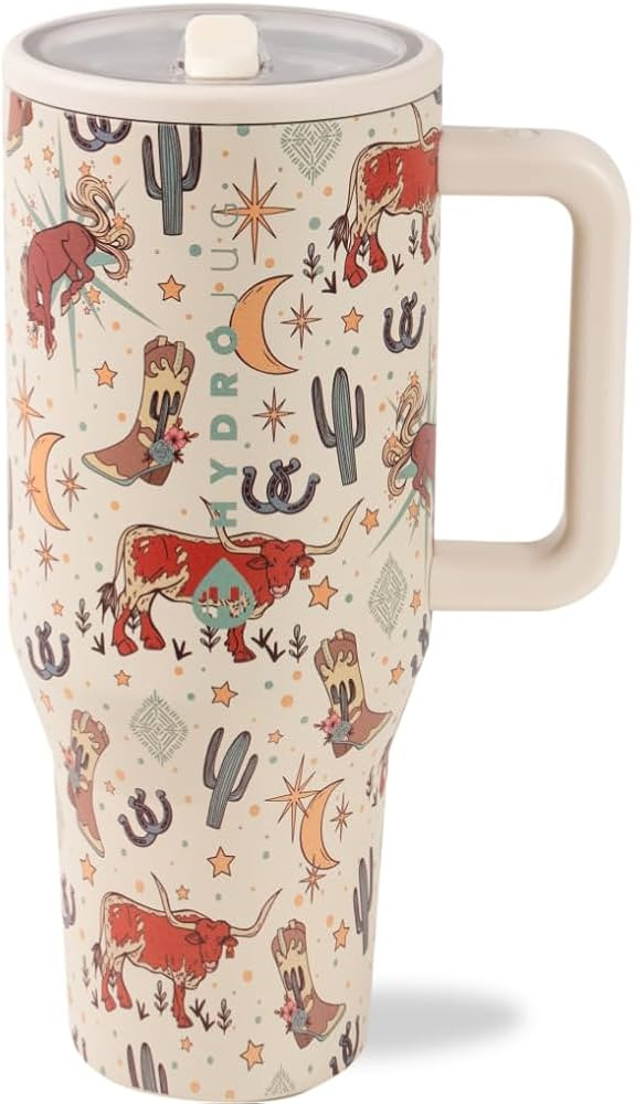 HydroJug Traveler - 40 oz Water Bottle with Handle & Flip Straw - Fits in Cup Holder, Leak Resist... | Amazon (US)